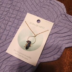 Aura quartz necklace